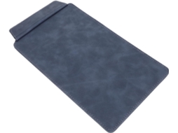 Porta Menus Gleavi A5 15x25cm Em Couro Azul Jeans Com Clipe Resistente Para Documentos De Escritório E Restaurante
