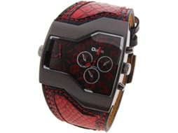 Lurelia Relógio De Pulso, Movimento De Quartzo, Duplo Fuso/mostrador, 30 Mm, 39 Mm, Aço Inoxidável, Pele