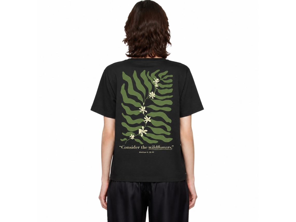 Rockinstone Consider The Wildflowers. Camiseta The Joy Collective com design exclusivo de designer.