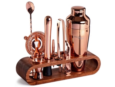Conjunto De Coqueteleira Mixology Craft Kit De Bartender De 10 Peças Para Casa Conjunto De Presentes, Cor Cobre