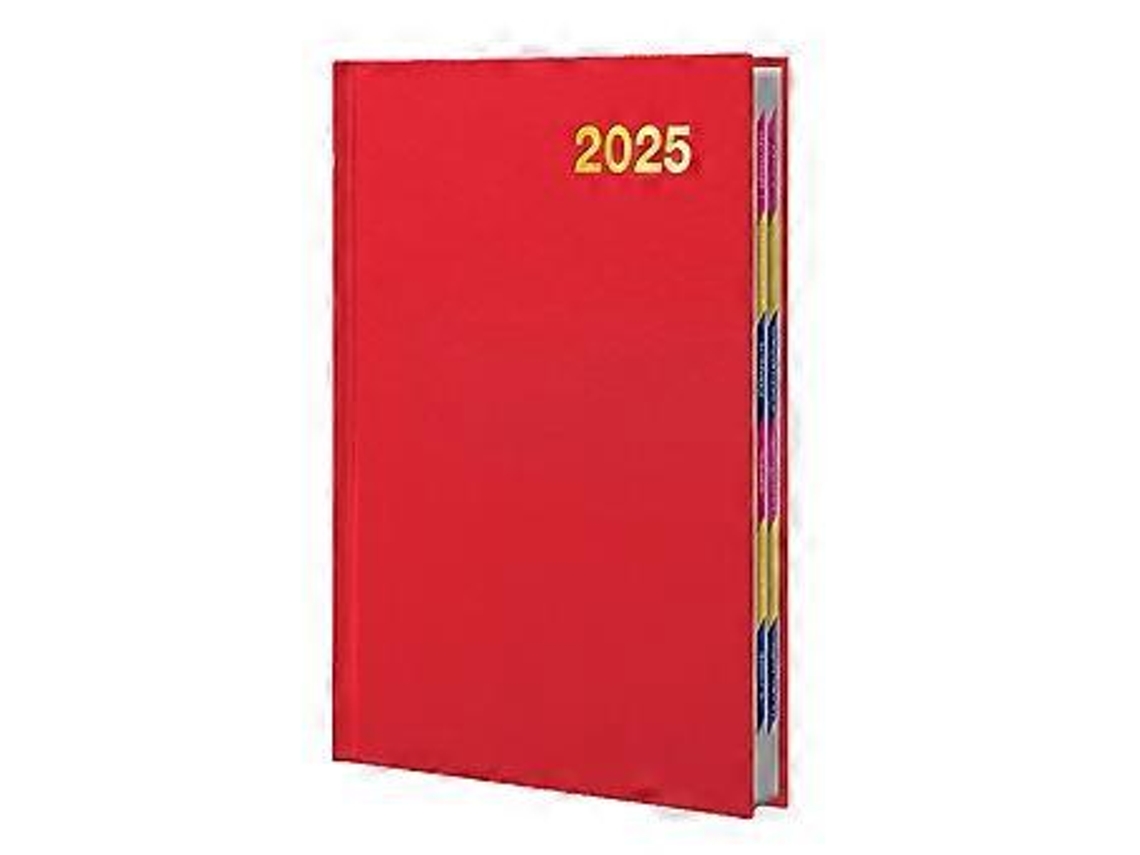 Calendário 2025 Agenda Cadernos Agenda Caderno Diário Cadernos Planejador Diário/semanal/mensal A5 Vermelho Brilvibera