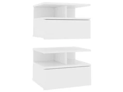 Floating Nightstand, Floating Nightstands Vidaxl Branco Madeira Processada (n/a)