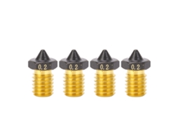 Conjunto De 4 Boquillas De Latón Recubiertas Ptfe Para Impresora 3d Voron Mk3s 0.2mm
