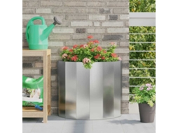 Vidaxl Floreira Prateado 60 X 30 X 50 Cm Aço Galvanizado