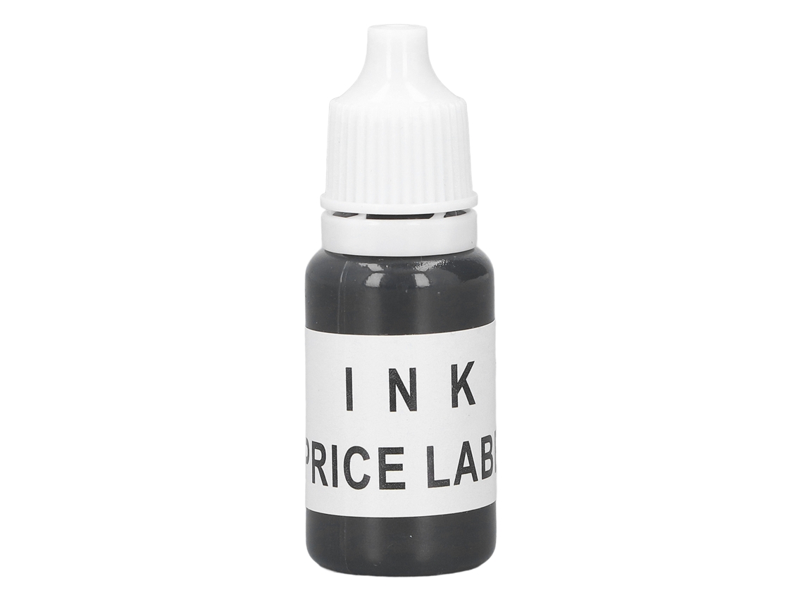 Tinta de recarga preta de carbono de 10 ml para rolo de máquina de etiquetagem de preços