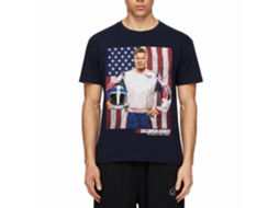 Rockinstone Talladega Nights Movie Rb And Flag Navy Adult T-shirt Size:xxxl
