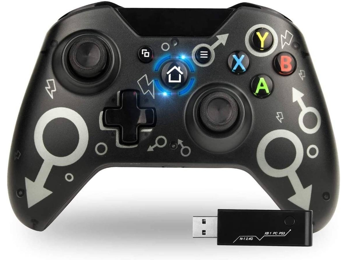 Comando Wireless Compatível Xbox One S/x HALINUIA (preto)