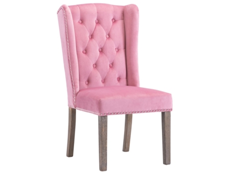 Cadeira de Refeição  Tecido (55 x 69 x 108.5 cm - Rosa)