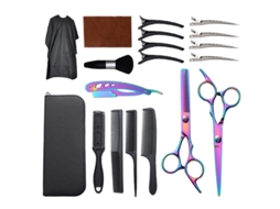 Kit De Tesoura De Corte Cabelo, 19pcs Para Uso Em Salão De Beleza E Em Casa (sete Cores) Cuich