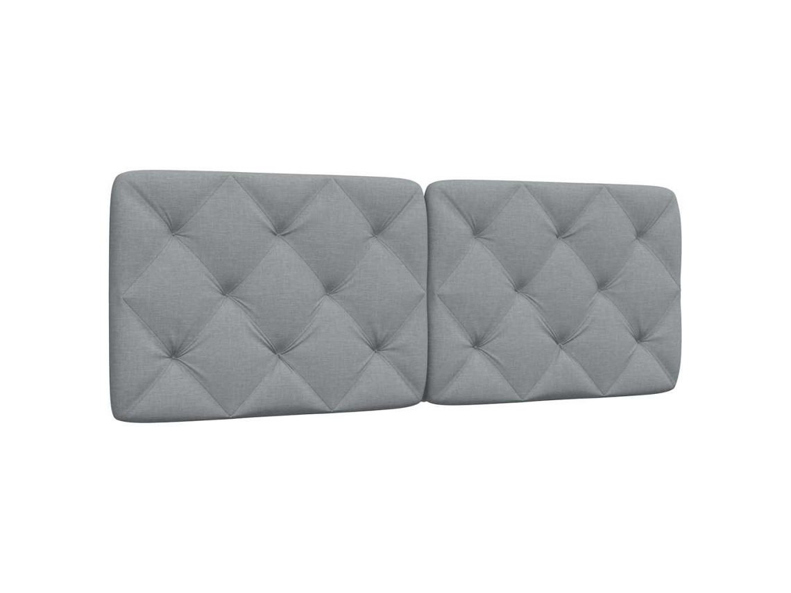 Vidaxl Almofadão De Cabeceira 120 Cm Tecido Cinzento-claro