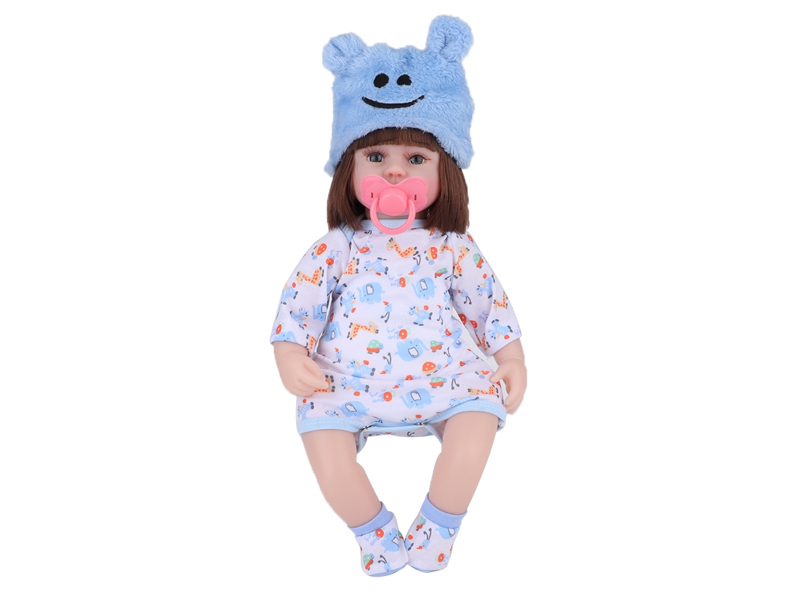 Ats muñecas Reborn de Bebé de Vinilo de Cuerpo Completo Realistas para Niños Regalo Azul