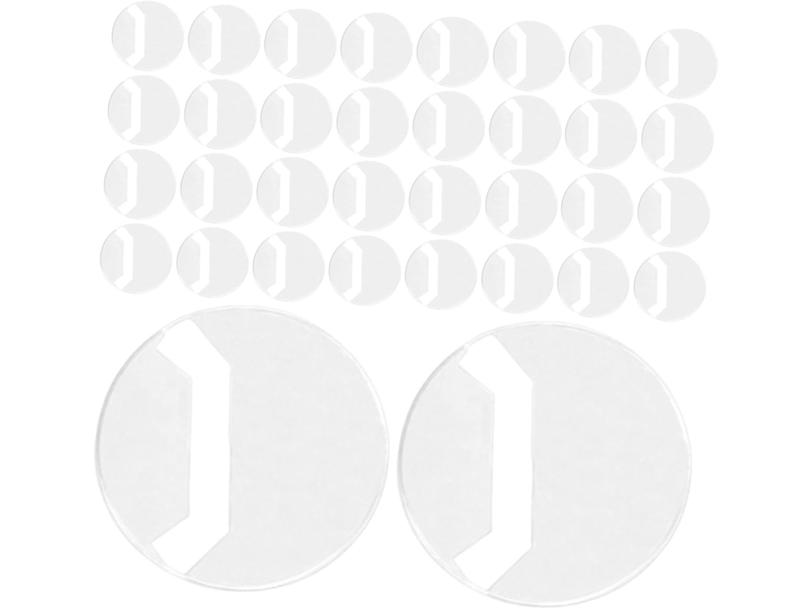 Fomiyes Conjunto De 100 Capas Redondas Transparentes De Plástico De 63mm Crachás, Com Superfície Resistente A