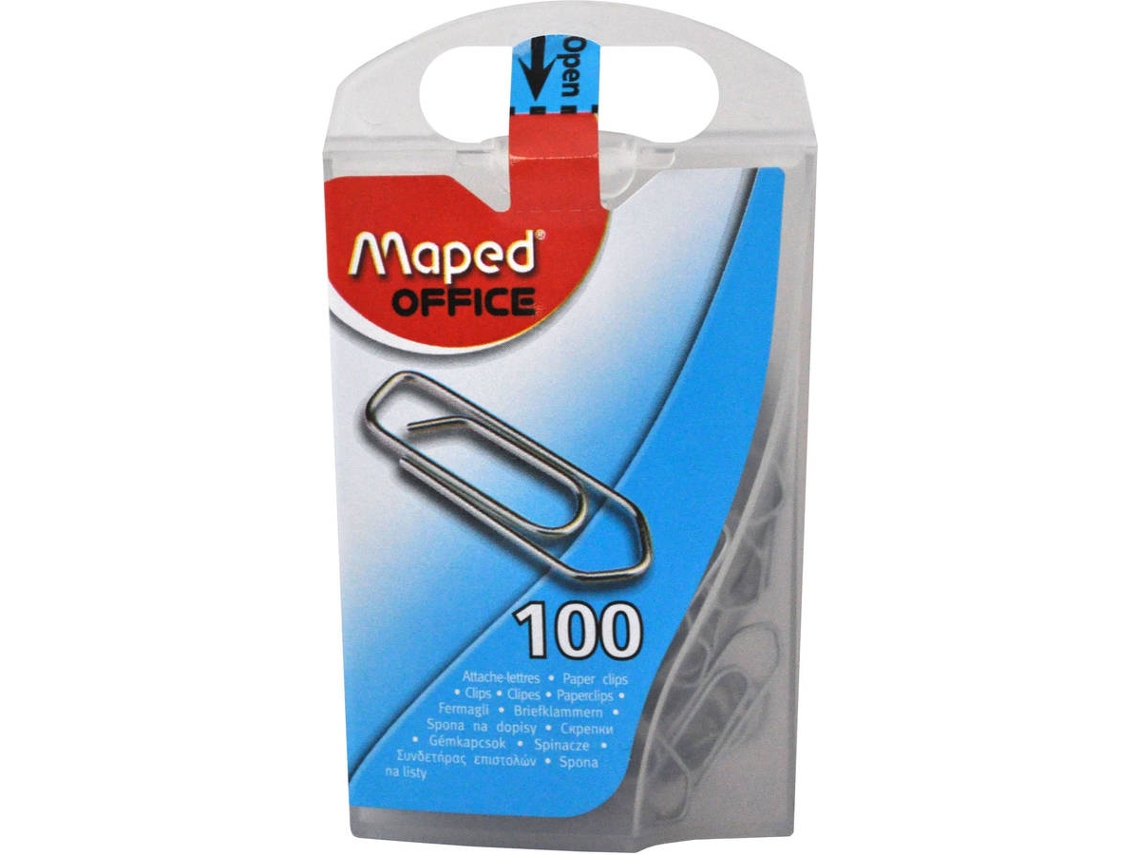 Clips MAPED Prateado (100 Unidades)