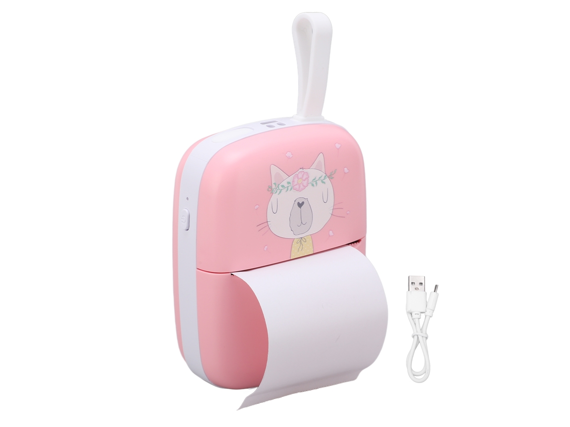 Impressora Mini Rosa Portátil Wifi Hd Sem Tinta Para Fotos E Adesivos