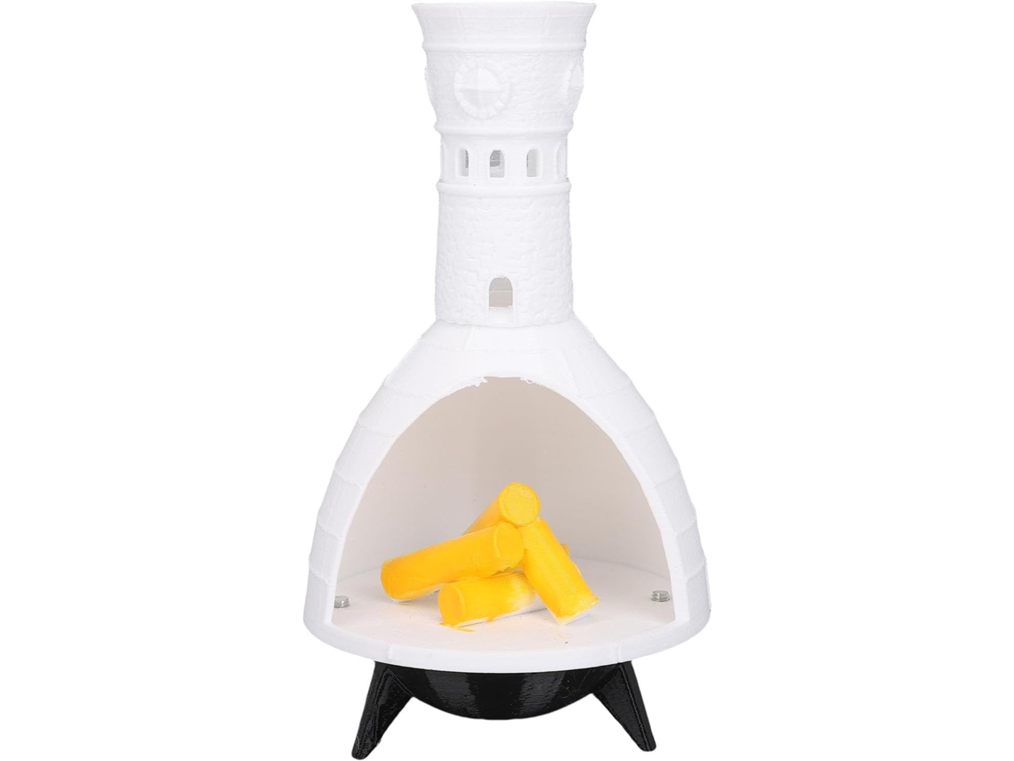 Luminária De Mesa Led Falsa Com Efeito Lareira, Pequena E Plástico.