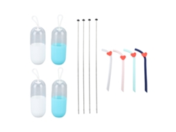 Canudos de Silicone Plegáveis Reutilizáveis 4pcs