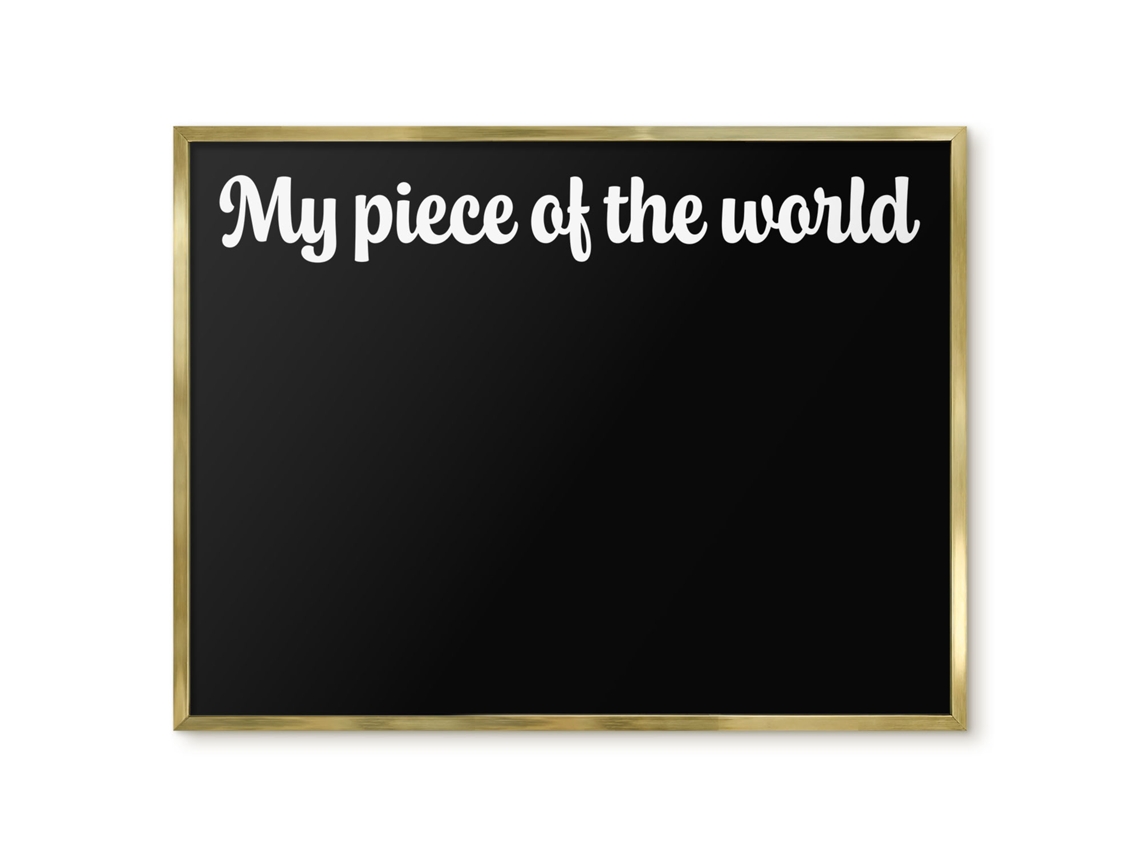 Quadro de vidro magnético "Meu pedaço do mundo" para o hall Espelharte (80x60 cm)