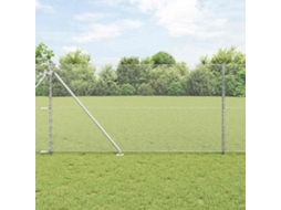 Vidaxl Cerca Hexagonal Com Poste 10 X 1,2 M Aço Galvanizado Prateado