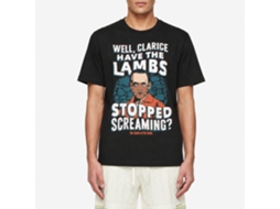 Rockinstone Silence Of The Lambs Movie Wavy Lambs Text Black Adult T-shirt Size:l