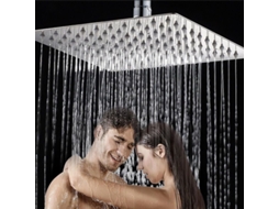 Chuveiro De Chuva De Teto Aço Inoxidável 20cm 100 Bicos Ajustável Com Filtro