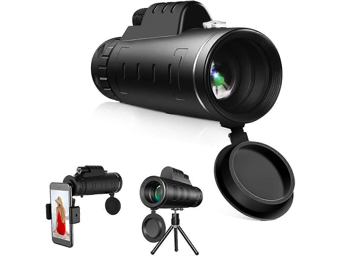 Telescópio Monocular Hd 4060 de Alto Desempenho com Suporte para Smartphone e Tripé, Telescópio À Prova D'água com Zoom BRILVIBERA