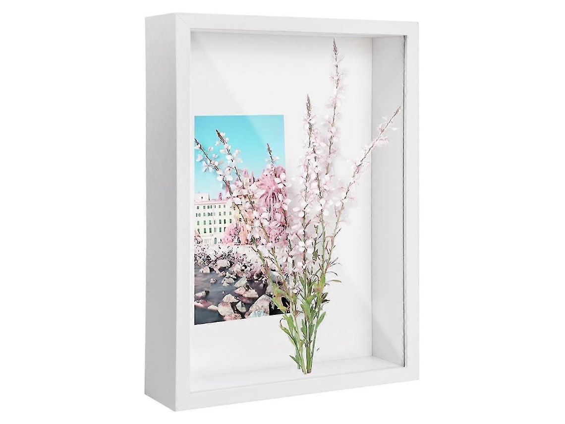 Caixa De Sombra A4, Moldura De Fotos Com 5cm De Profundidade Para Mesa E Parede, Moldura 3d Para Artesanato Branca Aquaforge