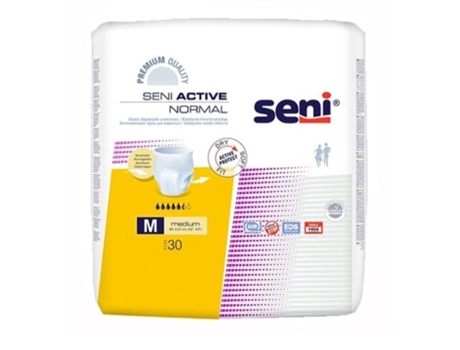 Fralda Geriátrica Absorvente Seni Active Normal 30 Unidades M Tzmo