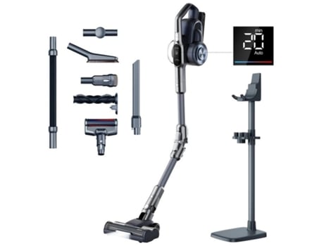 Aspirador Vertical Sem Fio Jimmy H11 Pro 700w/260aw Sucção 90min Autonomia Tubo Flexível 7 Acessórios Led Tela Para Tapetes E Pisos Duros Cinza Escuro