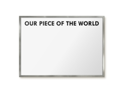 Quadro de vidro magnético "Nosso pedaço do mundo" para o hall Espelharte (70x50 cm)