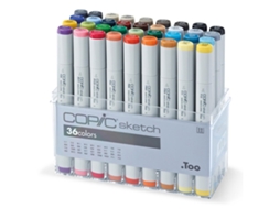 Caixa Copic Sketch Set Basis 36 Pcs