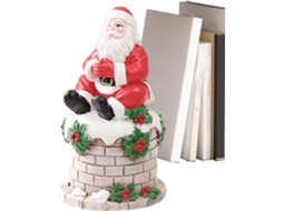 Linda Estatueta Colecionável De Papai Noel Em Resina |