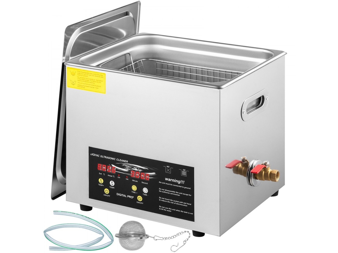 Máquina De Limpeza Ultrassônica Digital 10l Com Aquecimento, Timer E Display Led Tekmaquinas