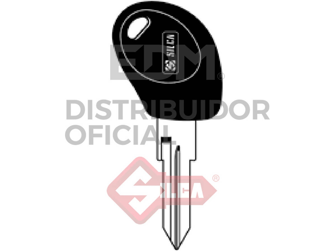Chave Transponder sem Chip SILCA - com Tampa para Yamaha (Citroen, Fiat, Iveco Y Peugeot) Gt10Bte