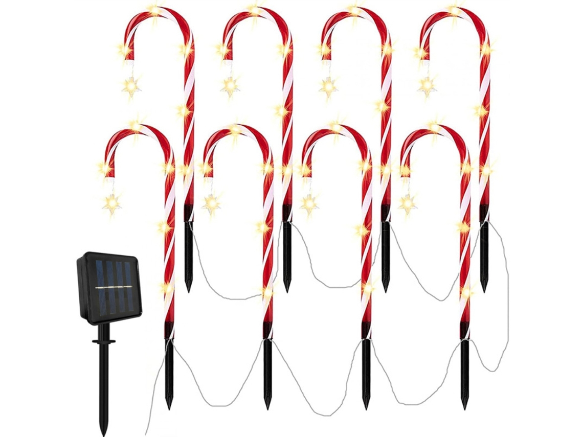 2026 lâmpada Solar Jardim Exterior Impermeável Palo de Natal Decoração para Jardim Pátio Interior Ou Exterior