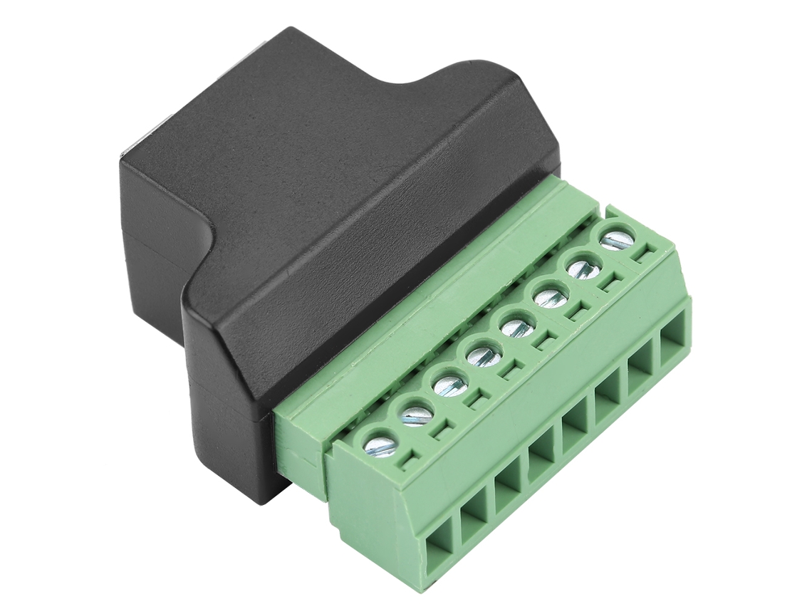 Laxiscreed Adaptador Ethernet Rj45 Fêmea Para Terminais De Parafuso 8 Pinos Para Cctv Digital Dvr