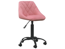 Cadeira De Escritório Vidaxl Cor-de-rosa Veludo