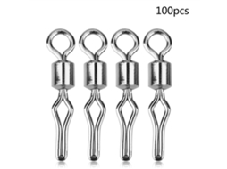 Conectores de Isca Giratórios Aço Inox 100pcs 6