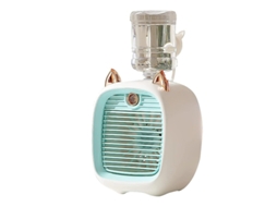 Ventilador portátil, motor sem escova ajustável para 3 velocidades, Nano Spray, bateria de 2400 Mah, azul Yizhood