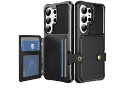 Capa Para Samsung Galaxy S26 Ultra Carteira Cobertura Total Preto Czhhmart