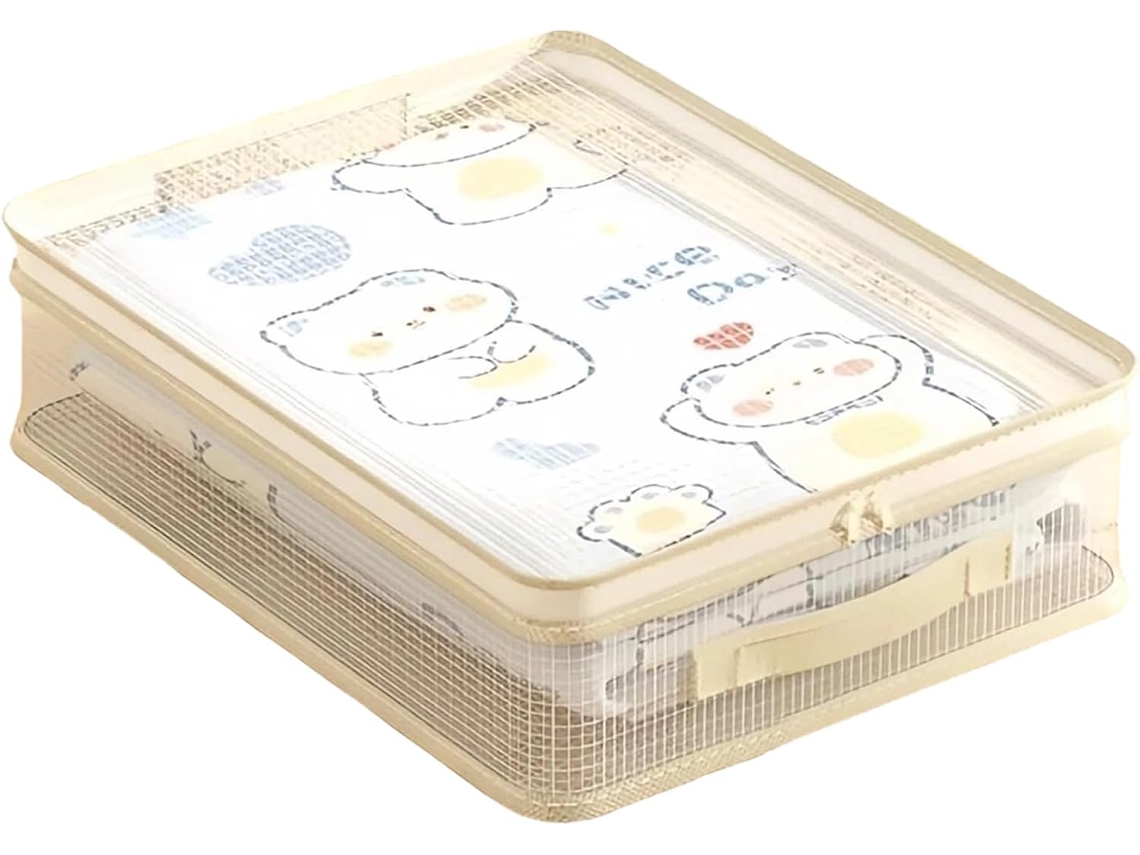 Organizador Dobrável com Zíper Que Economiza Espaço, Ideal para Guardar Roupas de Cama,,, Capas CHABERLU
