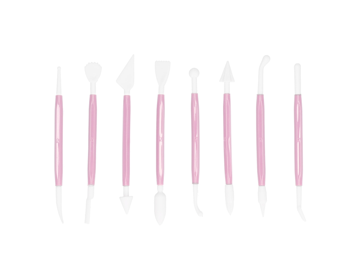 8pcs Diy Fondant Tool Bolo Pastelaria Escultura Cortador Chocolate Decoração Molde Conjunto Para Padaria Rosa
