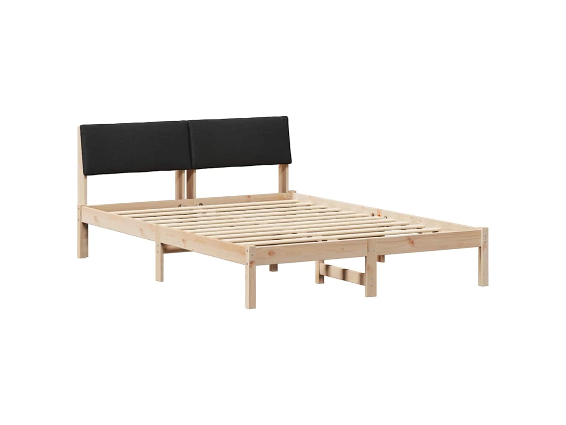 Estrutura da Cama com Cabeceira Castanho e Preto 135x190 cm MAISON EXCLUSIVE