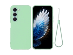 Capa Traseira De Silicone Líquido Tkdaddy Para Tecno Spark 40 Pro 4g Com Alça De Mão, Verde