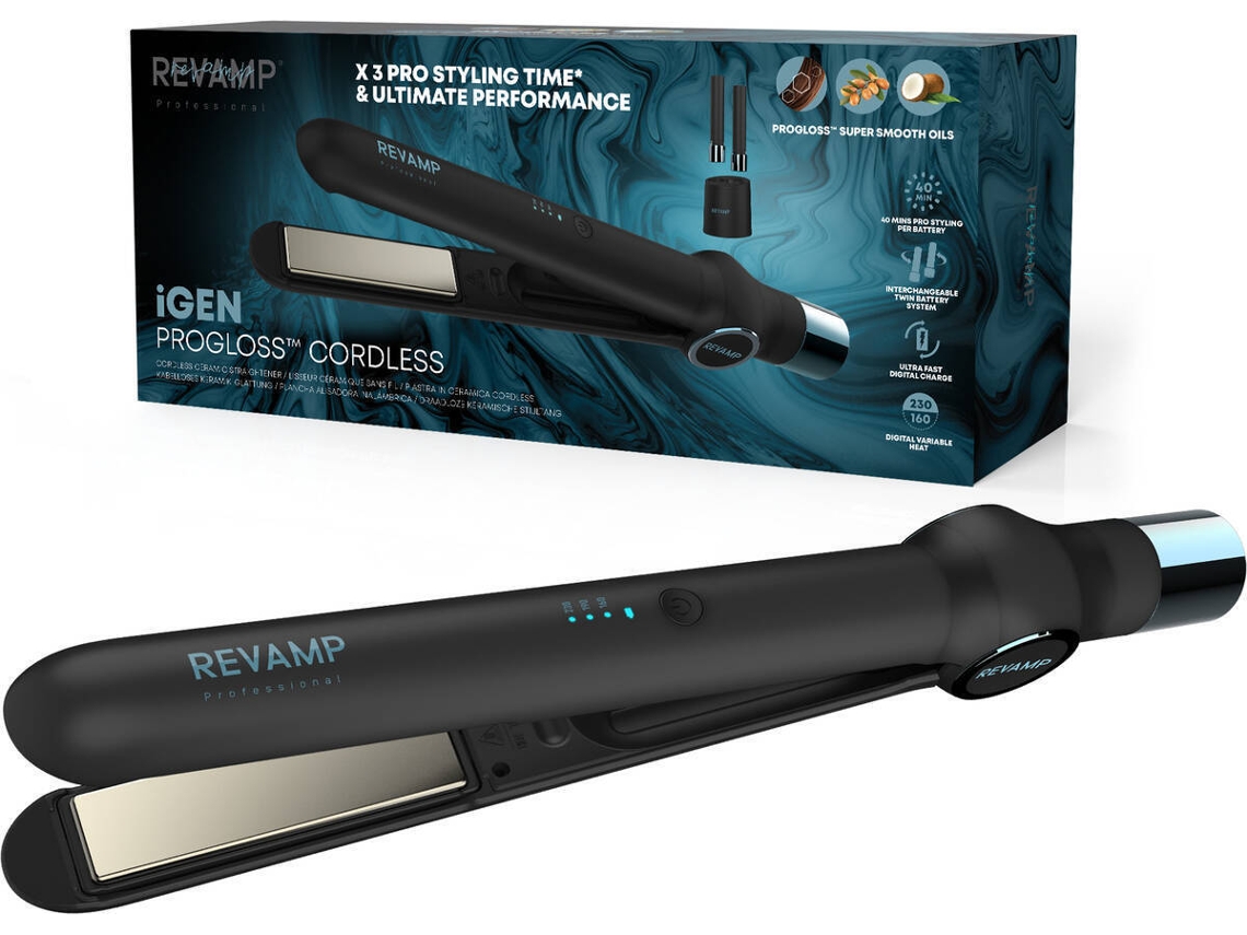 Alisador de Cabelo REVAMP ST-2750-EU2 iGen Progloss Cordless Ceramic (Cerâmica - 160-230 ºC)