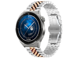 Pulseira De Aço Inoxidável Five Bull Half Round Para Huawei Watch Gt3 Pro 46mm + Ferramenta Para Remoção Da Pulseira
