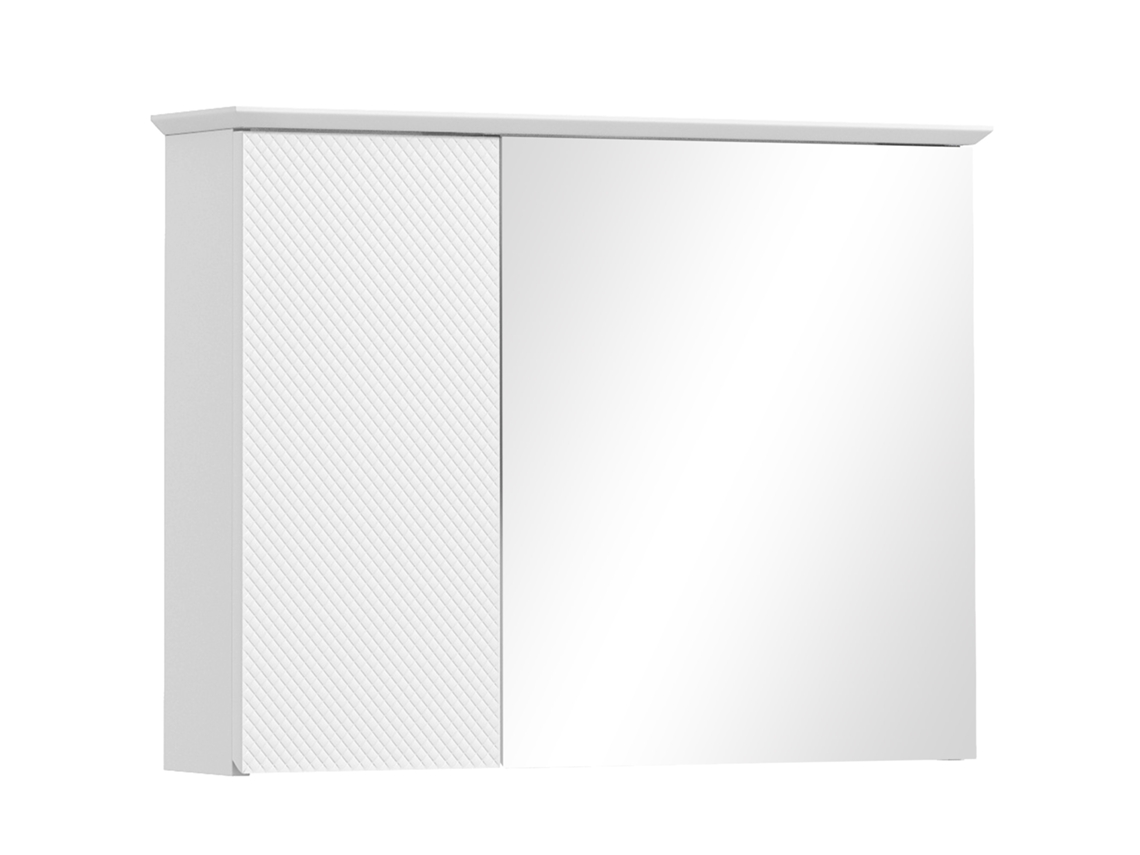 Armário Casa de Banho com Espelho Mdf Cor Branco 65x15x49 cm Homcom