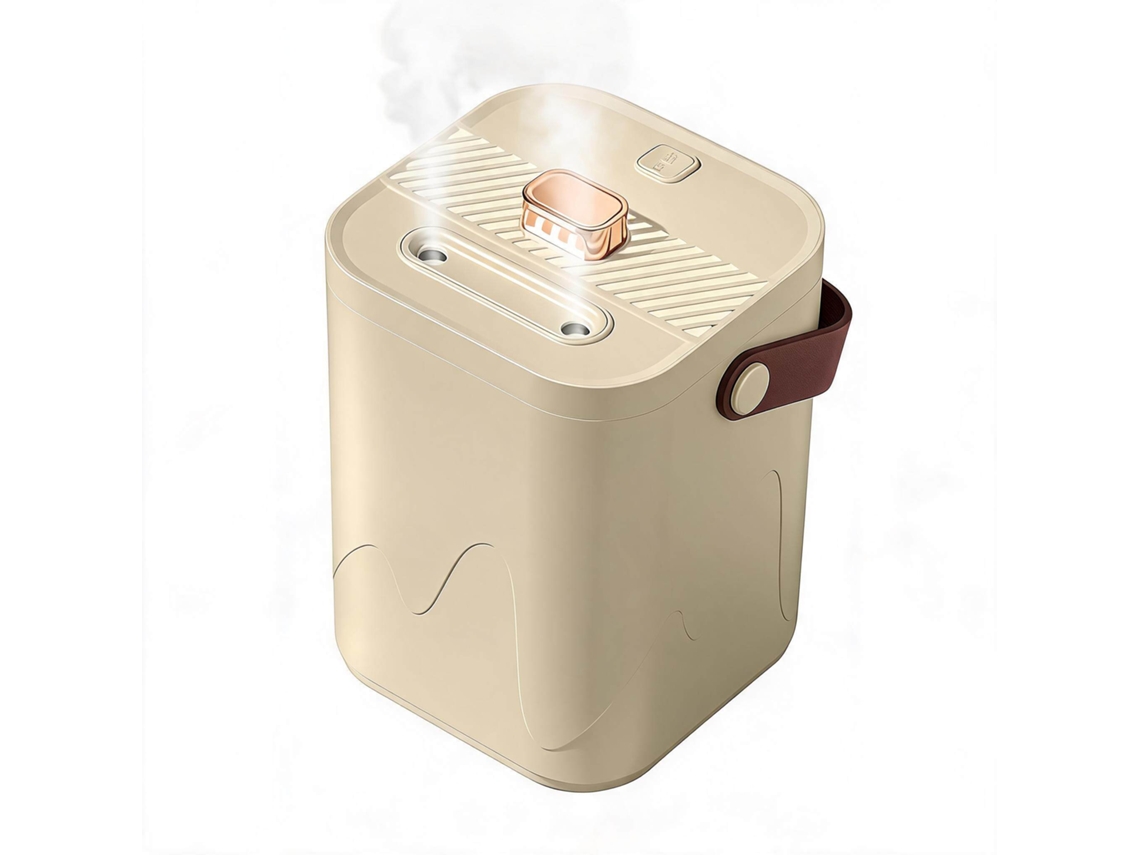 Humidificador e Difusor de Aromas DIGITALLAB, Recarregável, Silencioso, Luz Noturna 1800ml Cáqui | DIGITALLAB