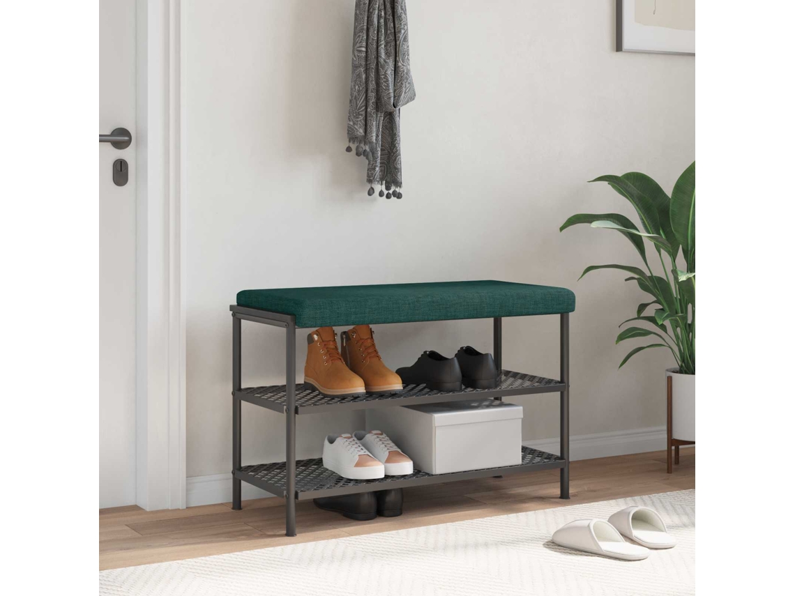 Vidaxl Almofada De Banco Tecido Verde-escuro Profundidade 35 Cm