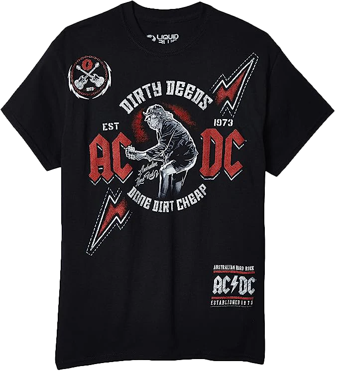 Ac/dc Dirty Deeds T-shirt Unisex Rockinstone Size:m