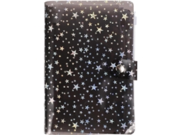 Pasta Organizadora Financeira A6, Preta, Com Design De Estrelas, Pasta Multifuncional Para Orçamento Com 9 Envelopes